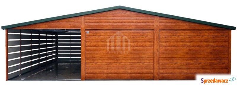 Garaż blaszany 6x6 + wiata 3m 2x brama uchylna... - Garaże i wiaty - Gorzów Wielkopolski