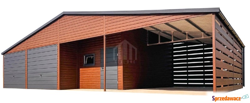 Garaż blaszany 9x6m + wiata 4m + wnęka 2x brama... - Garaże i wiaty - Elbląg