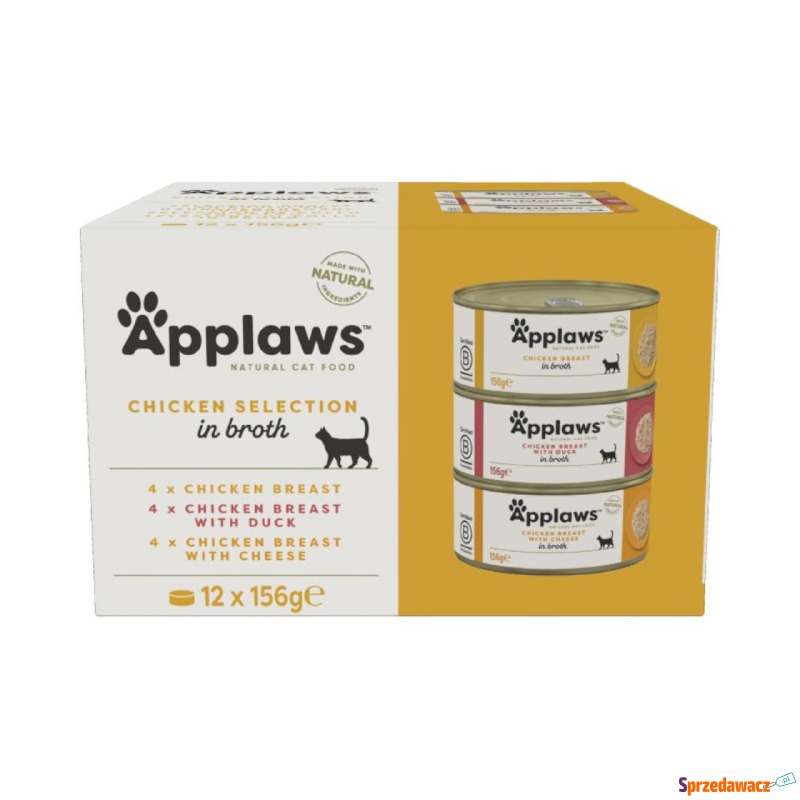 Mieszany pakiet próbny Applaws, 12 x 156 g -... - Karmy dla kotów - Kłodzko