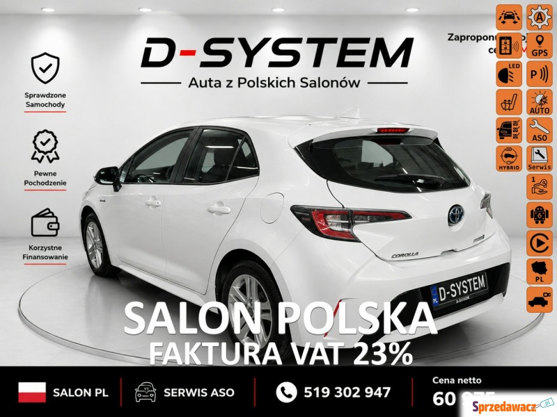 Toyota Corolla  Hatchback 2022,  1.8 hybryda, automat - Na sprzedaż za 60 975 zł - Białystok