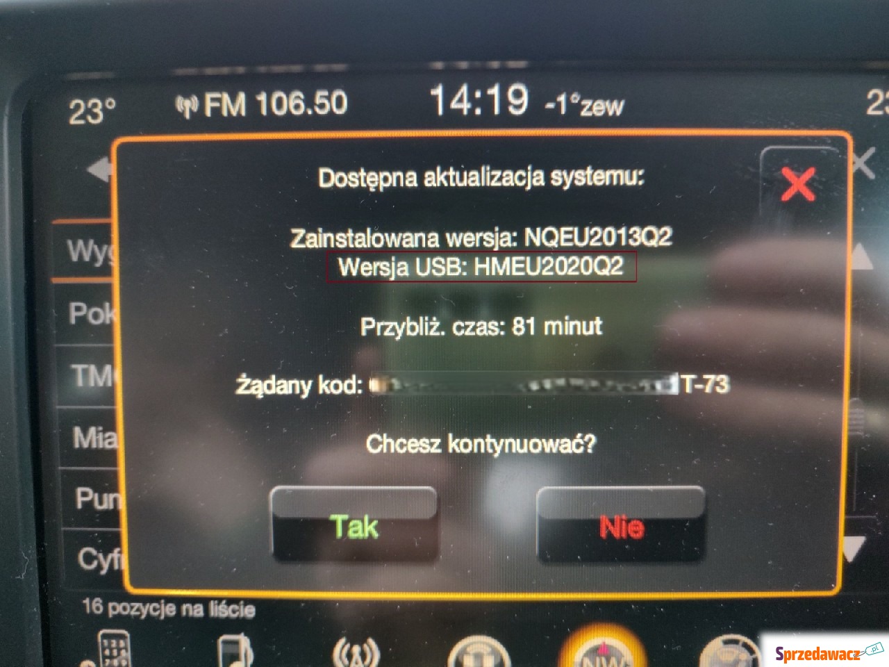 Aktualizacja map uConnect 8.4 RAM...