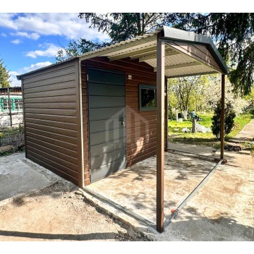 Schowek domek ogrodowy 2,5x2 m + wiata 1,5 m drzwi... - Altany, domki, namioty - Iława - zdjęcie 2
