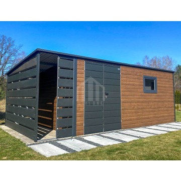 Schowek domek ogrodowy 5,5x3 + wiata 1m brama... - Altany, domki, namioty - Radom - zdjęcie 3