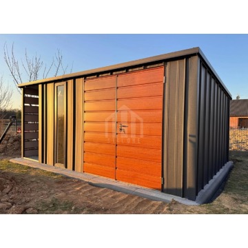 Schowek Domek ogrodowy 5x4 m + wiata 1 m brama... - Altany, domki, namioty - Płock - zdjęcie 3