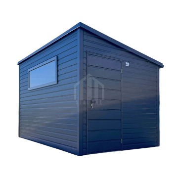 Schowek - domek ogrodowy 2x3 m - drzwi - okno - antracyt - rynny - dach SO216