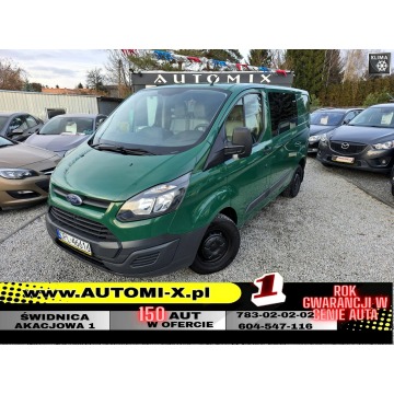 Ford Transit Custom - Brygadówka - 6 os. HAK * Skóry * L1H1 * GWARANCJA-Zamiana Automi-x.pl