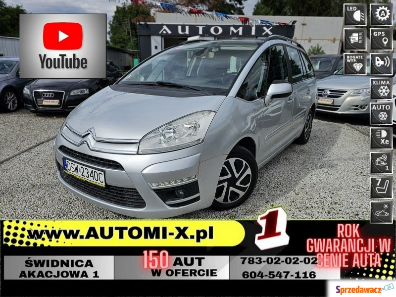 Citroen C4 Grand Picasso  Minivan/Van 2011,  1.6 benzyna, automat - Na sprzedaż za 15 800 zł - Świdnica