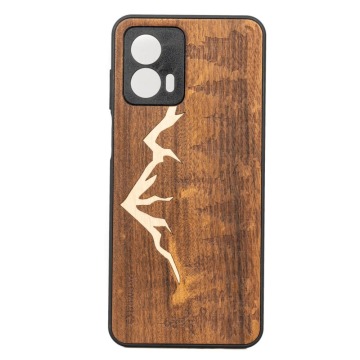 Drewniane etui do Motorola Moto G73 5G, Bewood Góry Imbuia