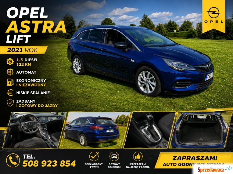Opel Astra  Kombi 2021,  1.5 diesel, automat - Na sprzedaż za 34 900 zł - Oświęcim