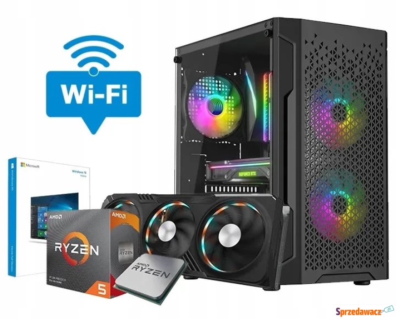 Komputer Netcom Gamingowy Ryzen 5 7600 RTX 5060... - Komputery stacjonarne - Włocławek