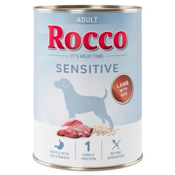 Megapakiet Rocco Sensitive, 24 x 400 g - Nowa receptura: jagnięcina z ryżem