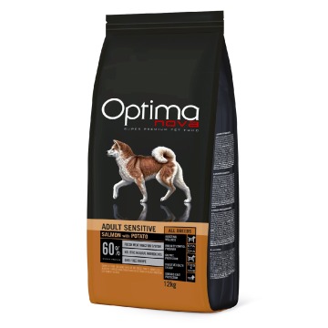 Optimanova Adult Sensitive, łosoś i ziemniaki - 12 kg