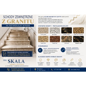na wymiar schody zewnętrzne z granitu