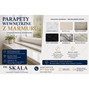 na wymiar parapety wewnętrzne z marmuru - Pozostałe art. budowlane - Przemyśl - zdjęcie 1