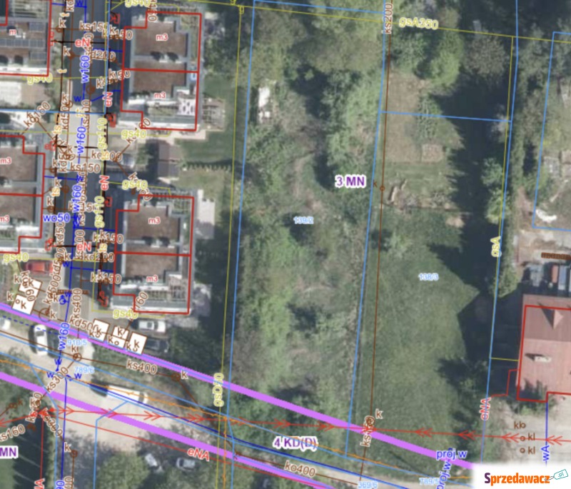 Działka budowlana Kraków - Prądnik Biały sprzedam, pow. 1280 m2  (12.8a)