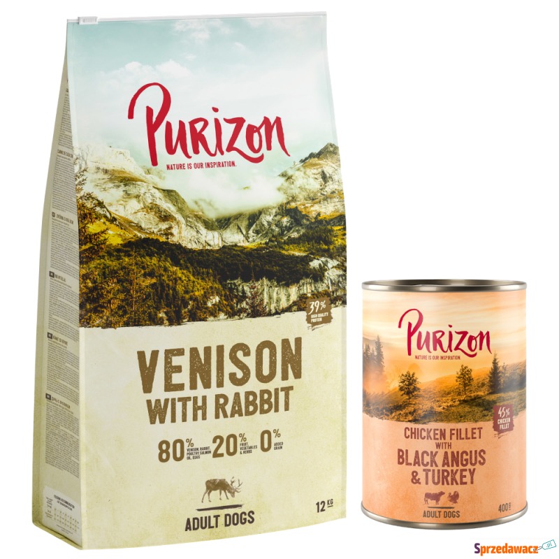 Purizon karma sucha i mokra, 12 kg + 6 x 400 g... - Karmy dla psów - Bytom