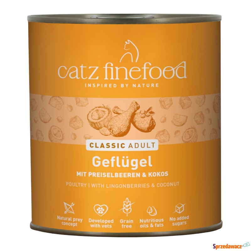 catz finefood w puszkach, 12 x 800 g - Drób - Karmy dla kotów - Koszalin