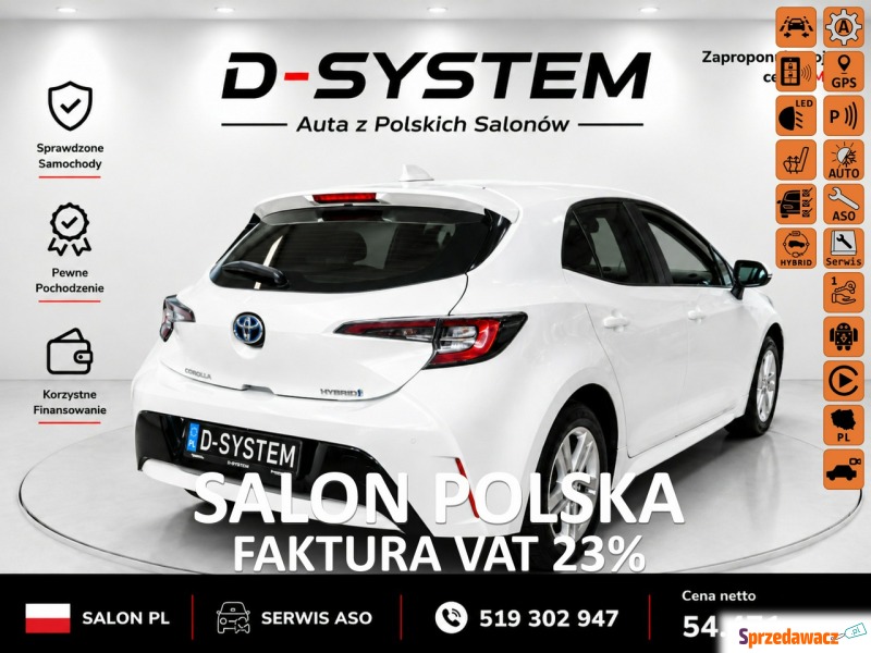 Toyota Corolla  Hatchback 2022,  1.8 hybryda, automat - Na sprzedaż za 54 471 zł - Białystok