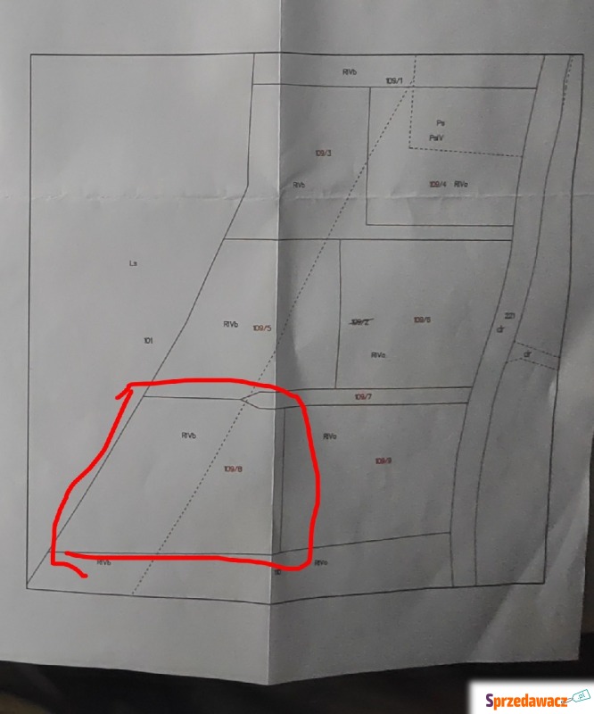 Działka budowlana Sieklówka sprzedam, pow. 2645 m2  (26.5a)