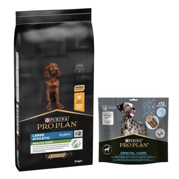 PURINA PRO PLAN: karma sucha dla psa, 12 kg / 14 kg + przysmaki dla psa gratis! - Large Athletic Pup