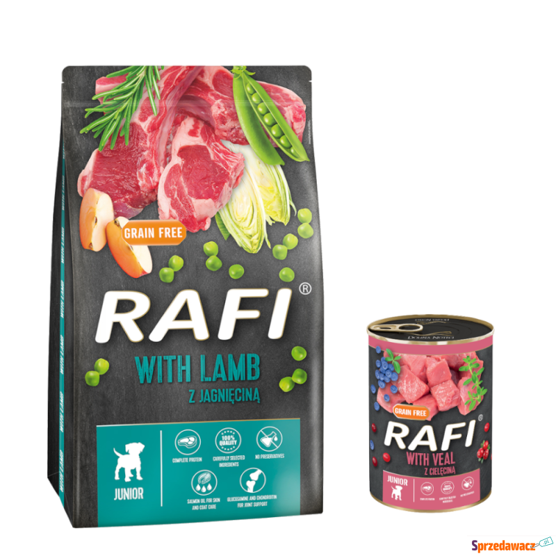 Pakiet mieszany Rafi Junior, 10 kg + 24 x 400... - Karmy dla psów - Kwidzyn