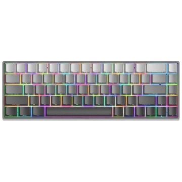Klawiatura Klawiatura gamingowa White Shark Nunchaku szara Gradient Red Switch RGB Hot-Swap