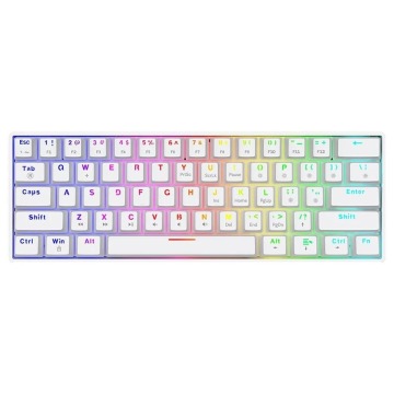 Klawiatura Klawiatura gamingowa Savio Whiteout X2 Outemu Red przewodowa mechaniczna podświetlana bia
