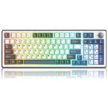 Klawiatura Klawiatura gamingowa White Shark Excalibur biała KTT Wine Red RGB Hot-Swap