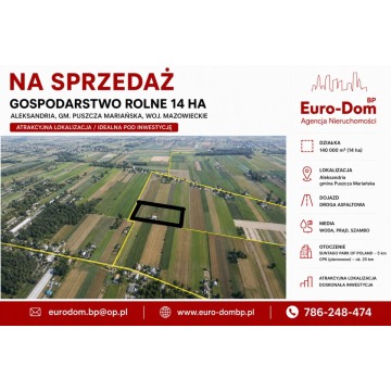 Gospodarstwo 14ha blisko Żyrardowa