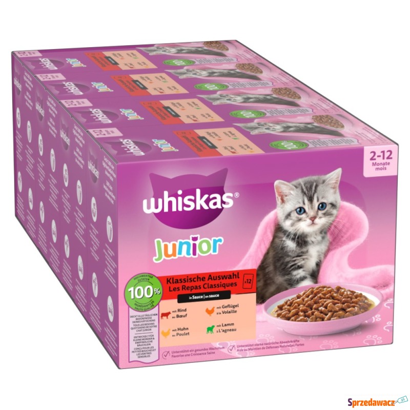 Megapakiet Whiskas Junior w saszetkach, 48 x 85... - Karmy dla kotów - Brodnica