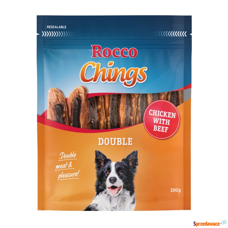 Rocco Chings Double mięsne paski do żucia - K... - Przysmaki dla psów - Białystok