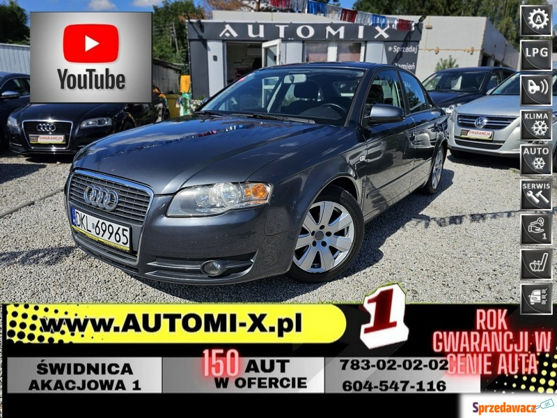 Audi A4  Sedan/Limuzyna 2006,  2.0 benzyna+LPG, automat - Na sprzedaż za 16 800 zł - Świdnica