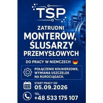 Praca dla monterów Niemcy