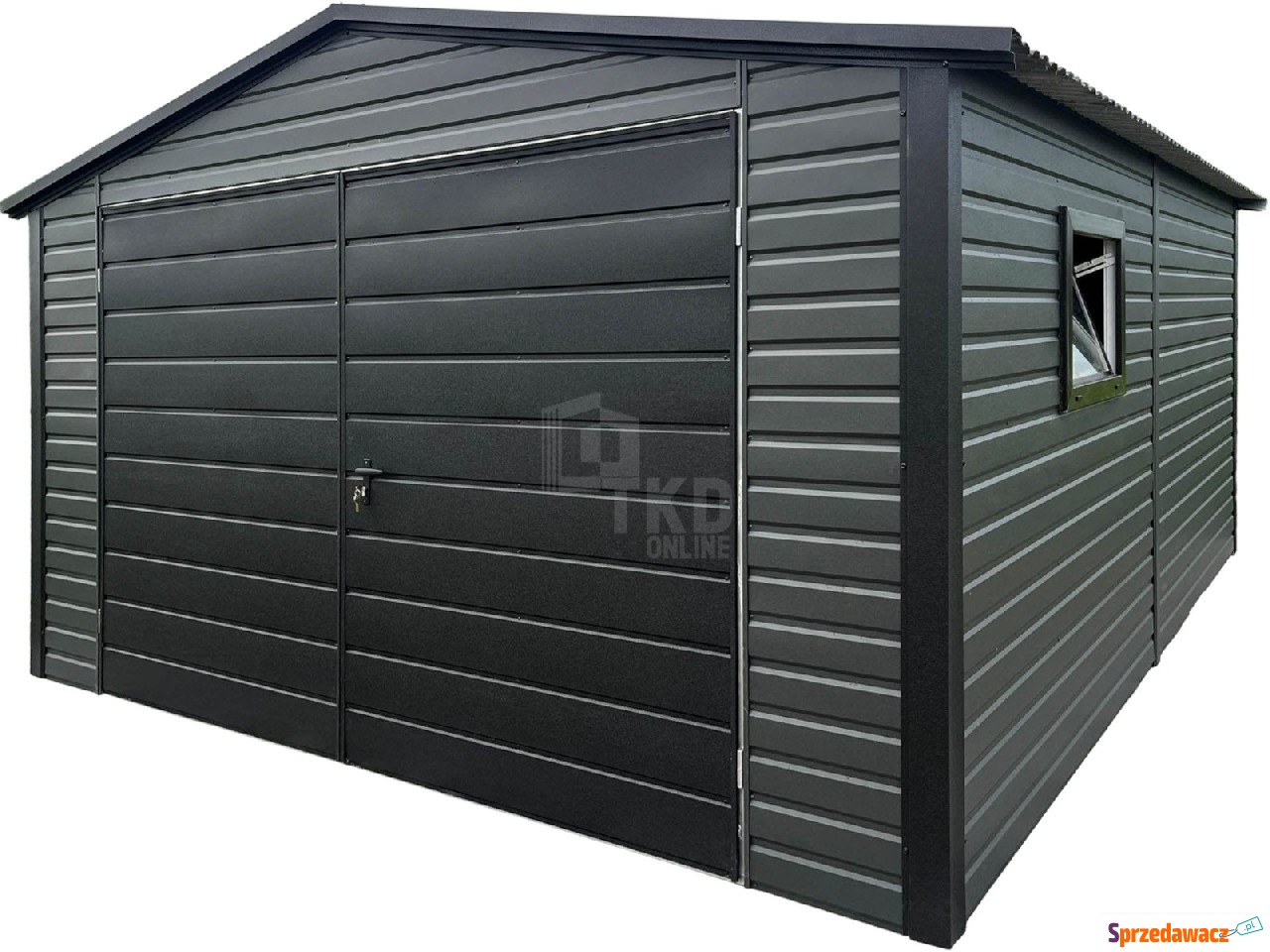 Garaż blaszany 4x5m - brama dw...