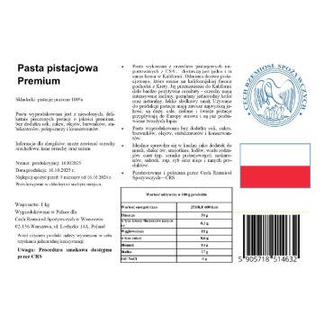 Pasta PISTACJOWA 100% | bez cukru | bez dodatków | hit sezonu