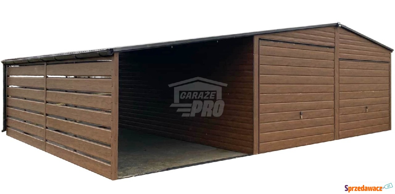 Garaż blaszany 6x6m - wiata 3m...