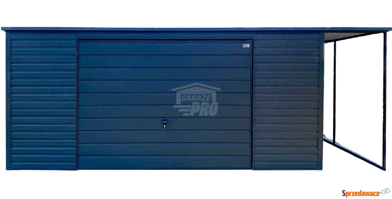 Garaż blaszany 5x6m - wiata 1m...