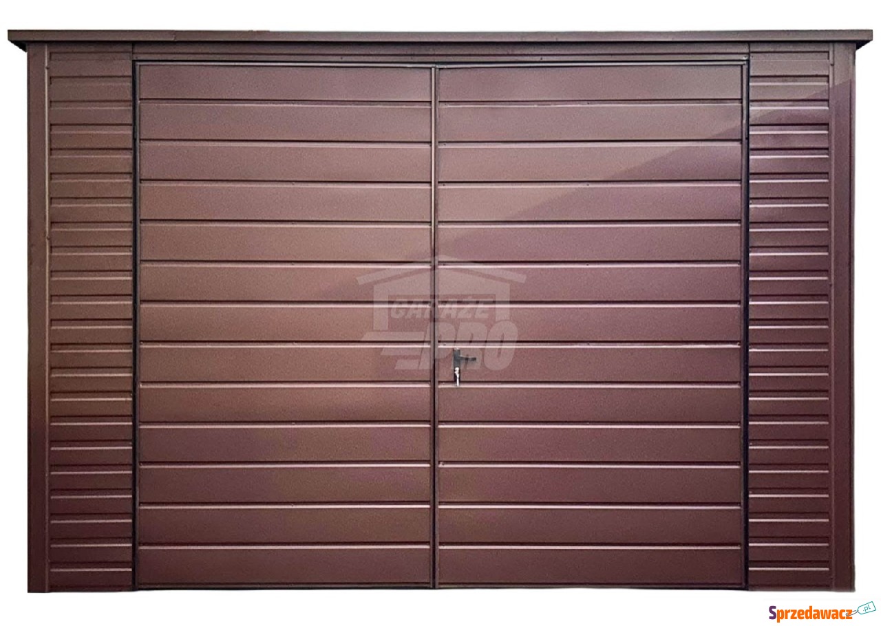 Garaż blaszany 3x6m - brama dw...