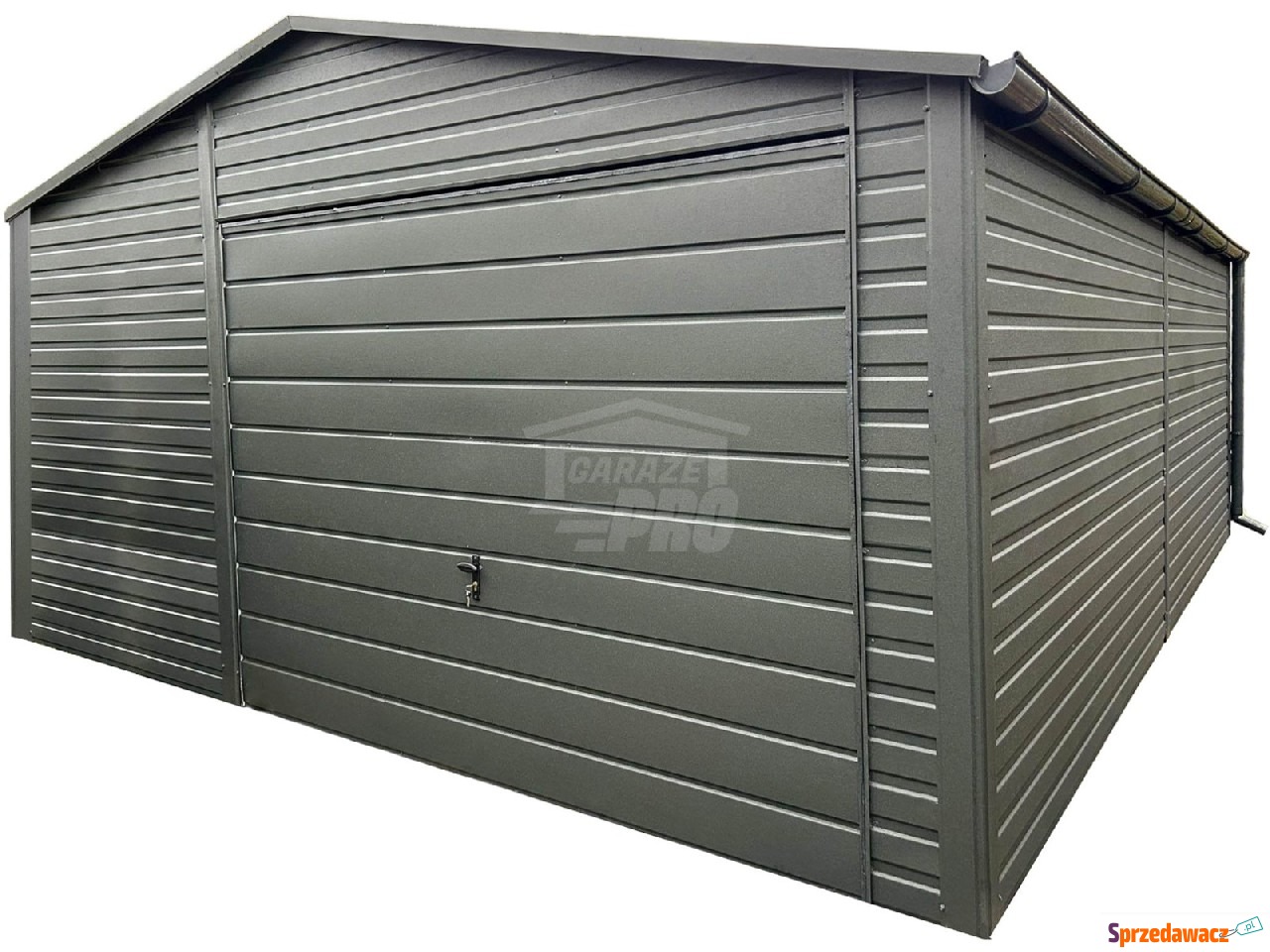 Garaż blaszany 5x6m - brama uc...