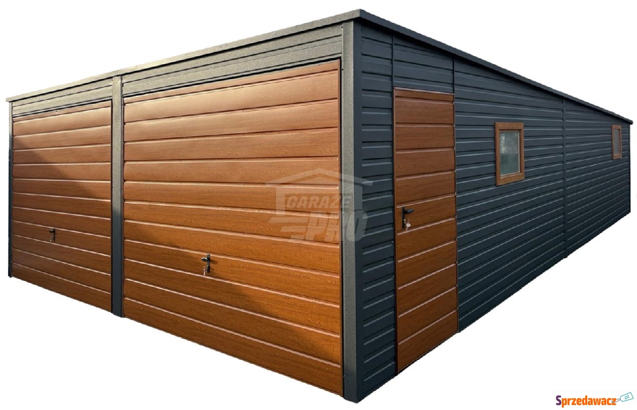 Garaż blaszany 6x9m 2x brama 5x...