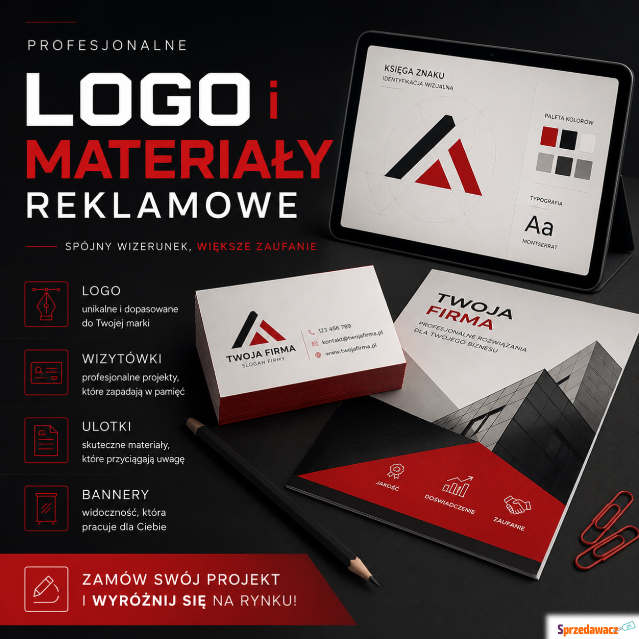 Logo i materiały reklamowe dla...
