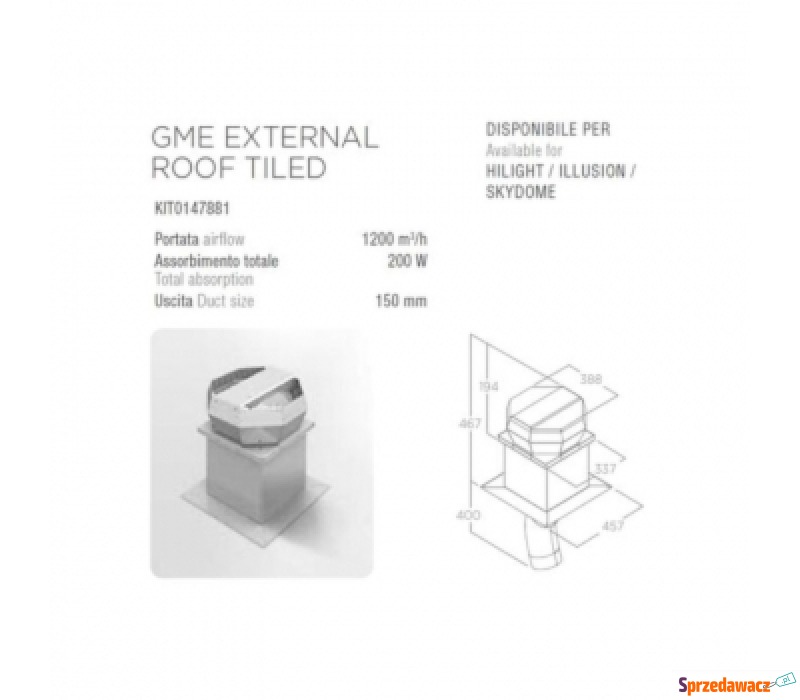 Silnik ELICA GME EXTERNAL ROOF...